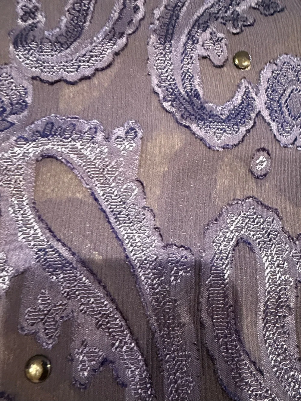 Echo -vintage Navy Blue Paisley Embroidered and studded Scarf